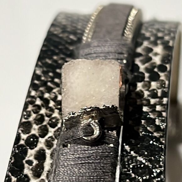 Bundle Sale 3 for $15 | Triple Strand Bracelet | Druzzy Stone Centerpiece - Picture 8 of 10